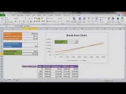 create a break even analysis chart youtube i 3 excel