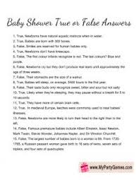 Jan 10, 2020 · take these 35 true or false quiz questions and answers to see if you've been keeping up with the quizzes. Free Printable Baby Shower True Or False Game Free Printable Baby Shower Games Baby Shower Quiz Baby Shower Printables