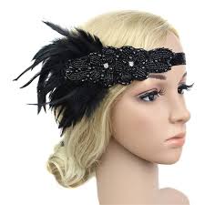 Amazon.com: Accesorios para el pelo negro con cuentas de estrás y  lentejuelas, diadema vintage de Gatsby Party : Belleza y Cuidado Personal