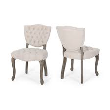 Top quality for your home. Best Selling Home Decor Crosswind Tufted Dining Chair With Cabriole Legs Beige And Brown Set Of 2 Lowe S Canada