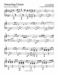 Amazing Grace Advanced Piano Arrangement Hymn Sheet Music Music Printables Violin Sheet Music