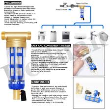 Filters that remove 80% of all particles larger than 50 microns in a single pass are rated 50 microns. 1 4 Female 1 2 Fnpt 3 4 Mnpt Beduan Whole House Spin Down Sediment Water Filter 50 Micron Reusable Pre Filter System Protector Replacement Countertop Water Filters Saidli Kitchen Bath Fixtures