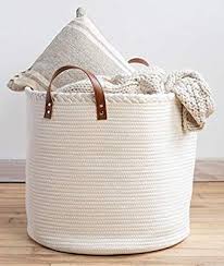 Amazon Com Xxl Premium Cotton Rope Basket 18 X18 X16 Big Basket For Blankets Living Room Woven Blanket Storage Basket Large Woven Basket Blanket Basket