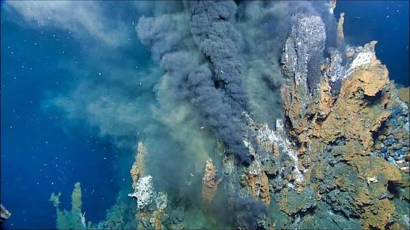Mineral-laden water emerging from a hydrothermal vent | U.S. Geological  Survey