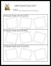 Today In First Grade Hello Nouns Freebie Nouns Activities Nouns First Grade Writing
