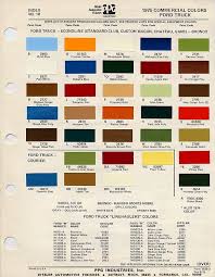 Color Chart 75 Ford Bronco Classic Bronco Truck Paint