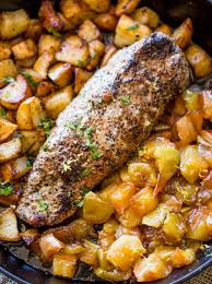 Slow Cooker Honey Apple Pork Loin Dinner Then Dessert Apple Pork Honey Apple Pork Pork Loin Recipes