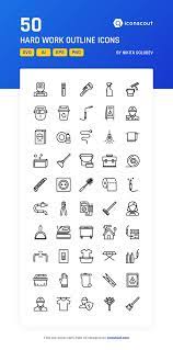 Download Hard Work Outline Icon Pack Available In Svg Png Eps Ai Icon Fonts Icon Pack Work Hard Outline