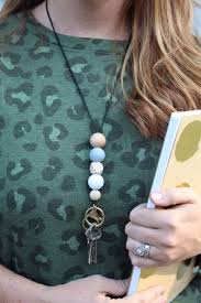 Diy Beaded Teacher Lanyard Something Turquoise