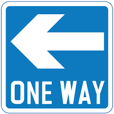 File Singapore Road Signs Information Sign One Way Traffic On Left Ahead Svg Road Signs Sticker Template True Tarot