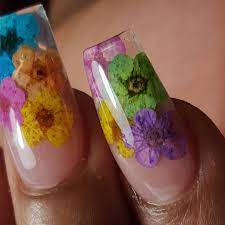 Nuni Torres Kissimmee Fl On Instagram Nails By Edgar Encapsulated Nails Flower Nails Flower Nail Designs