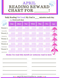 Free April Reading Reward Chart Free Homeschool Deals