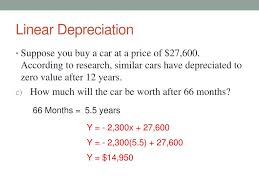 We will provide the future value of the car, a full table showing each month of ownership and the subsequent depreciation and new value of the car. Ppt Linear Automobile Depreciation Powerpoint Presentation Free Download Id 2231531