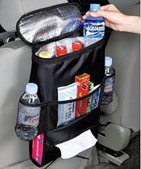 Kabalo Organisateur De Siege De Voiture Tidy Avec Sac Isotherme Et Distributeur De Tissus Porte Boissons Refroidisseur Refrigerateur Car Seats Car Seat Organizer Car Cooler