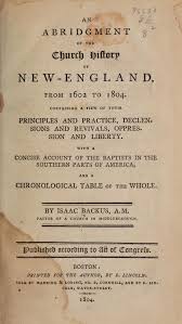 An abridgment of the Church history of New-England from 1602 to 1804,