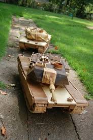 2 Hand Made Wooden Tanks From The Frank Mansfield Collection A German Tiger Ii And An American Sherman I Believe Frank Was A Wwii Mar Wooden Toys Wooden Wood