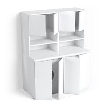 Solution technique meuble buanderie meuble buanderie. Meuble Buanderie Pour Lave Linge Et Seche Linge Avec Rangements Hauts Blanc Brillant M6 0