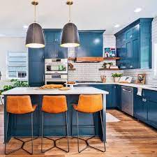 Slope Leather Bar Counter Stools West Elm Favorite Counter Stools Turquoise Kitchen Cabinets Bold Kitchen Beautiful Kitchen Cabinets