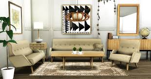 Retro Modern Living Conversion By Mxims Liquid Sims A Modern Take On Mid Cen In 2020 Sims 4 Cc Furniture Living Rooms Retro Modern Living Room Modern Living Room Set