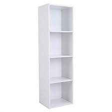 Estink 4 Shelf Bookcase 4 Tier Bookcases Cube Shelving Display Storage Wood Book Shelves Wood Storage Shelves Bookcase Storage Wooden Bookcase
