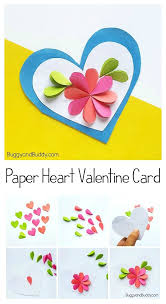 Use the cookie cutter to punch the shape into the potato: Easy To Make Mother S Day Card Using Paper Hearts With Free Template Valentines For Kids Valentines Cards Holiday Crafts For Kids