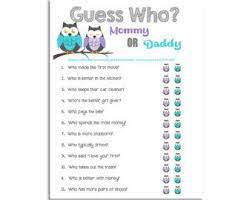 Baby Shower Game Guess Who Couples Shower Game By Thevintagepen Funny Baby Shower Games Modern Baby Shower Games Baby Shower Prizes