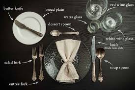 To the right of the plate is the knife (blade facing in toward the fork and plate) and a spoon (if necessary) set to the right of the knife. 10 Natural Christmas Place Settings She Keeps A Lovely Home