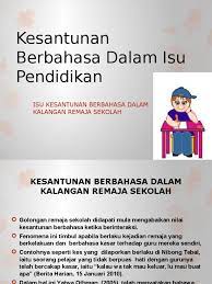 Check spelling or type a new query. Kesantunan Berbahasa Dalam Isu Pendidikan