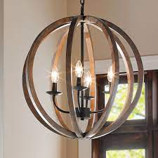 {finish=dark weathered zinc | size. Feiss Allier 4 Light Pendant In Weathered Oak Wood