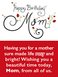 Short Birthday Paragraph For Mom Rosy And Bright Happy Birthday Card For Mother From Us Birthday Greeting Cards By Davia In 2020 Happy Birthday Cards Happy Birthday Wishes Cards Birthday Cards For Mother
