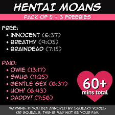 Hentai moans (pack of 5 + 3 freebies)
