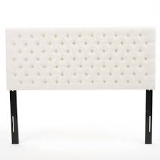 You can spruce up the look of any queen or full sized metal frame bed with this headboard. Annecy Contemporary Full Queen Tufted Fabric Headboard Ivory And Black Walmart Com Walmart Com