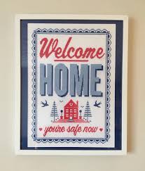 Details about the trilogy welcome home cross stitch chart & moon button only. Fo Welcome Home I Started This For My Son When I Was Pregnant It Took The Entire 9 Months To Finish The Border Crossstitch
