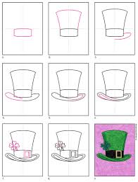 This line adds detail to the shape of the face. How To Draw A Leprechaun Hat Art Projects For Kids