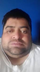 Person with Earphones Against Blue Background