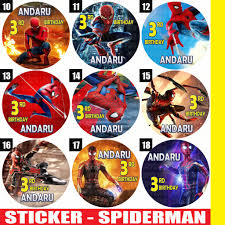 Desain label sticker paperbag ulang tahun anak tema superhero. 60 Stiker Spiderman Label Bag Kue Souvenir Ultah Ulang Tahun Shopee Indonesia