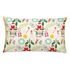 Famenxtshop Christmas Pattern 20x12 Inches Rectangular Pillow With Insert Throw Pillows Pillows Christmas Pattern