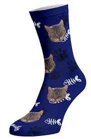 Divvyup custom socks are the best personalized socks you can buy on etsy that won't fade, stretch, or shrink. Personalised Cat Socks Pawsify