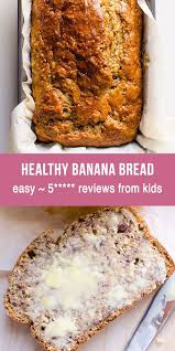 Healthy Banana Bread With Applesauce Whole Wheat Flour Maple Syrup And No Banana Bread Recipe Easy Healthy Easy Banana Bread Recipe Banana Bread Healthy Easy
