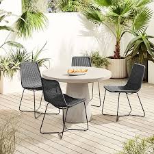 From garden dining chairs and deck chairs to seat cushions and garden seat pads, b&m stocks a wide variety of cheap garden chairs. Outdoor Pedestal Dining Table Slope Chairs Set