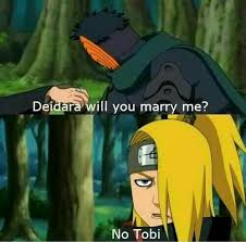 Akatsuki X Reader Scenarios When They Propose Naruto Engracado Anime Naruto Memes Engracados Naruto