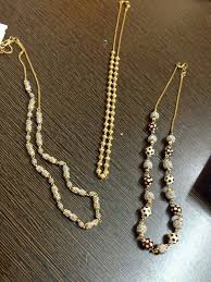 An option to update old yellow gold jewellery can be to rhodium plate it, giving it the look of platinum and updating the traditional design with the more contemporary white metal look.this can be a quick fix and means that the piece of jewellery is intact and unaltered other than the colour of the metal. 916 Hallmark Gold Necklace Rhodium Plating Baby Jewelry Gold Beaded Necklace Necklace