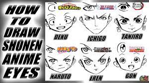 How To Draw Shonen Anime Eyes! - Youtube