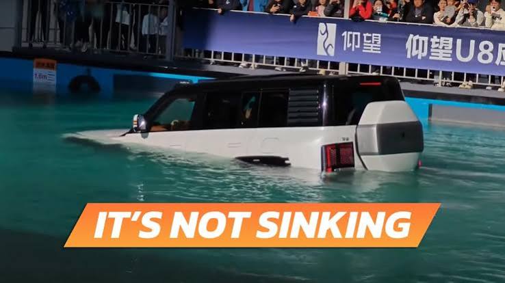 Watch BYD's Electric SUV Drive in Water, Float, Then Drive Out