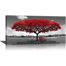 Hot promotions in big wall picture frames for living room on aliexpress if you're still in two minds about big wall picture frames for living room and are thinking about choosing a similar product, aliexpress is a great place to compare prices and sellers. Large Black And White Picture Wall Art Large Framed Canvas Print Red Tree Bench Decor Modern Artwork For Living Room Bedroom Home Decoration Walmart Com Walmart Com