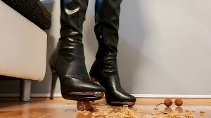 Crushing boots - autumn being crushed under my heels, boots, imagine its  your face under them