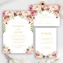Free Wedding Invitation Template Watercolor Flowers Editable Printable Market Free Wedding Invitations Free Wedding Invitation Templates Wedding Invitations Printable Templates
