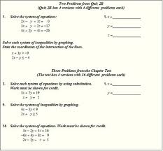 Plus model problems explained step by step. 03 Algebra 2 Systems Of Equations Chapter Tests And Quizzes With Answers