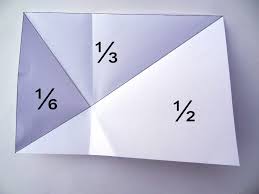 Folding Fractions With A4 Paper Origami And Math Learning Math Teaching Math