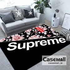 supreme 絨毯 シュプリーム ラグ カーペット リビングルーム ベッドルームマット キッチンマット 室内 洗面所 トイレ 屋内用マット カーペット 可愛い 豪華なベッドルームのデザイン インテリア 収納